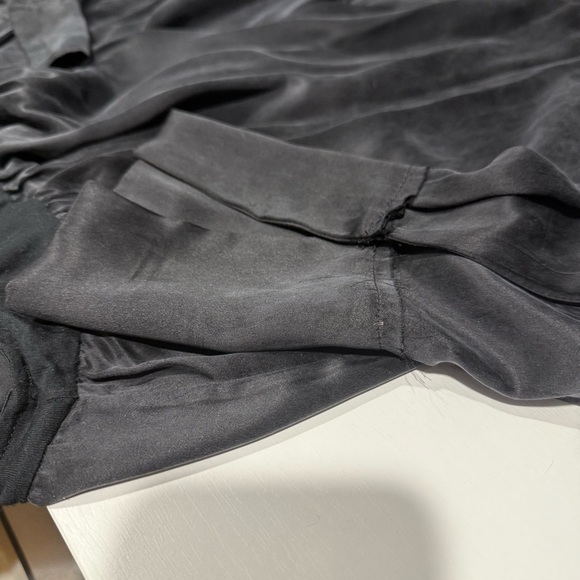 $428 Kiki de Montparnasse Chameuse Charcoal Silk Bodysuit Women's Size M – Wrap - Picture 7 of 10